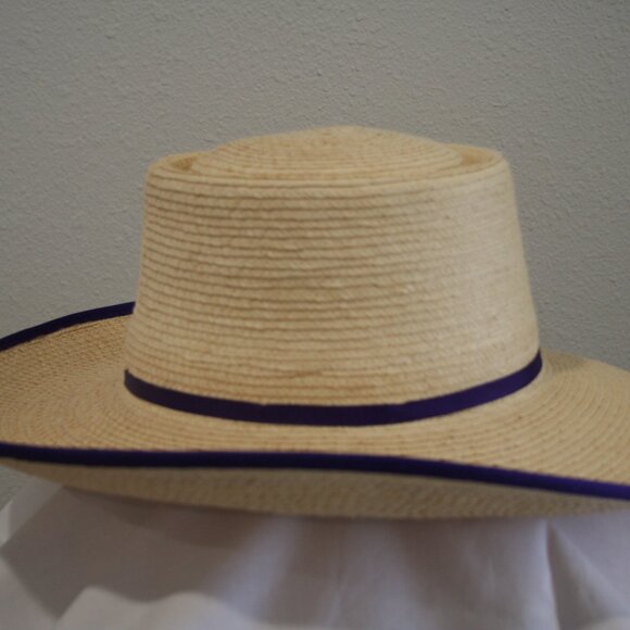 Sun Body Reata Hat 7 (56) Woven Straw Purple Ribbon main image 4